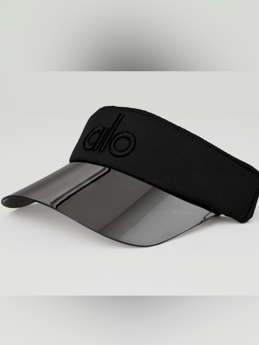 ALO Yoga Black Visor with Tinted Smoke Brim